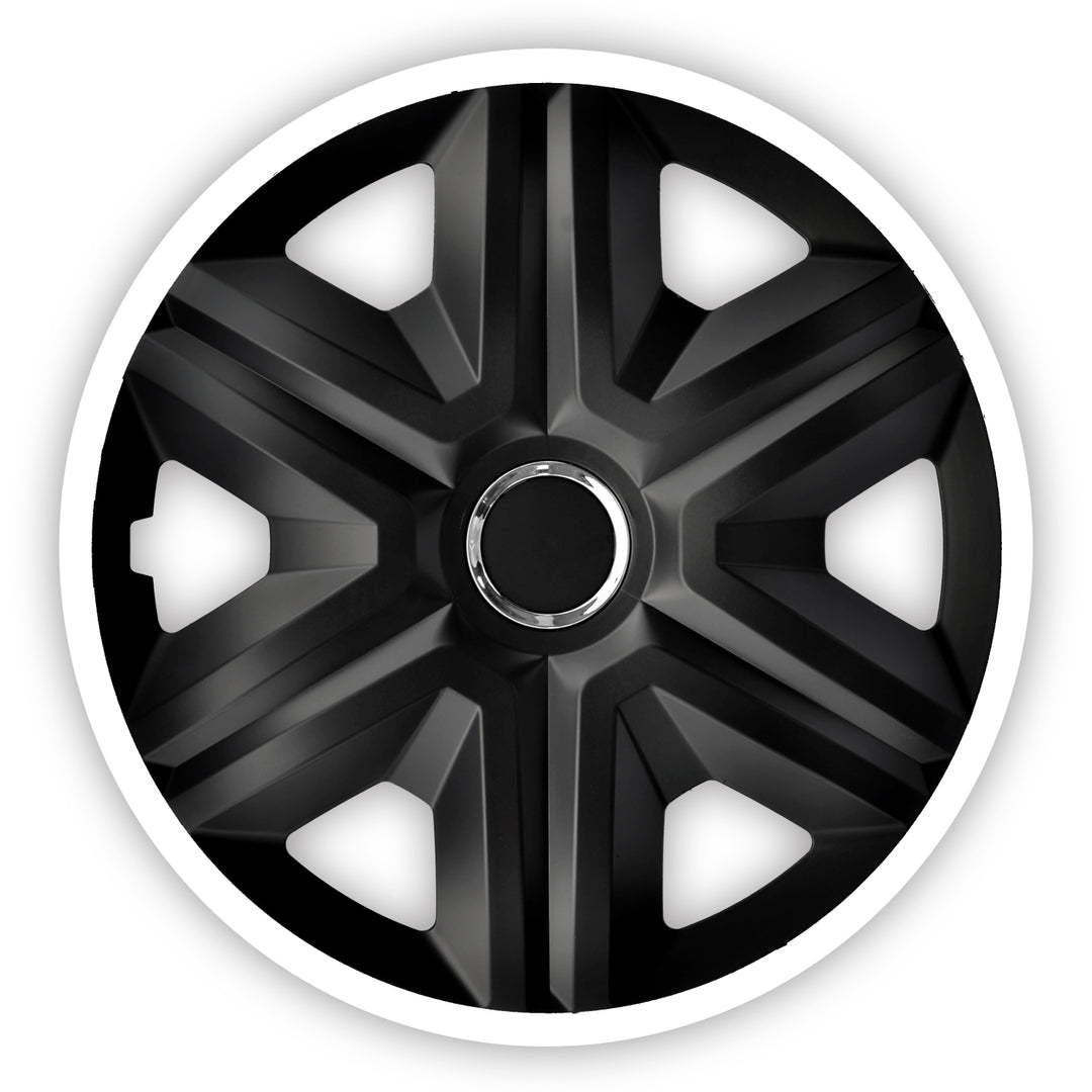 Tapacubos universales 15" NRM FAST LUX blanco 4 piezas