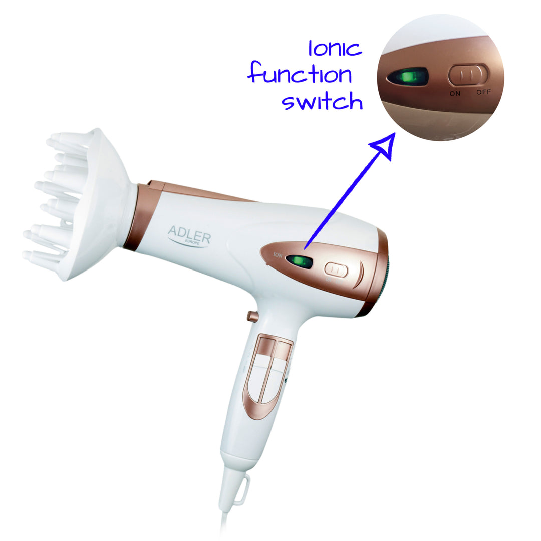 Adler AD 2248 Secador de cabelo com ionização por jato frio