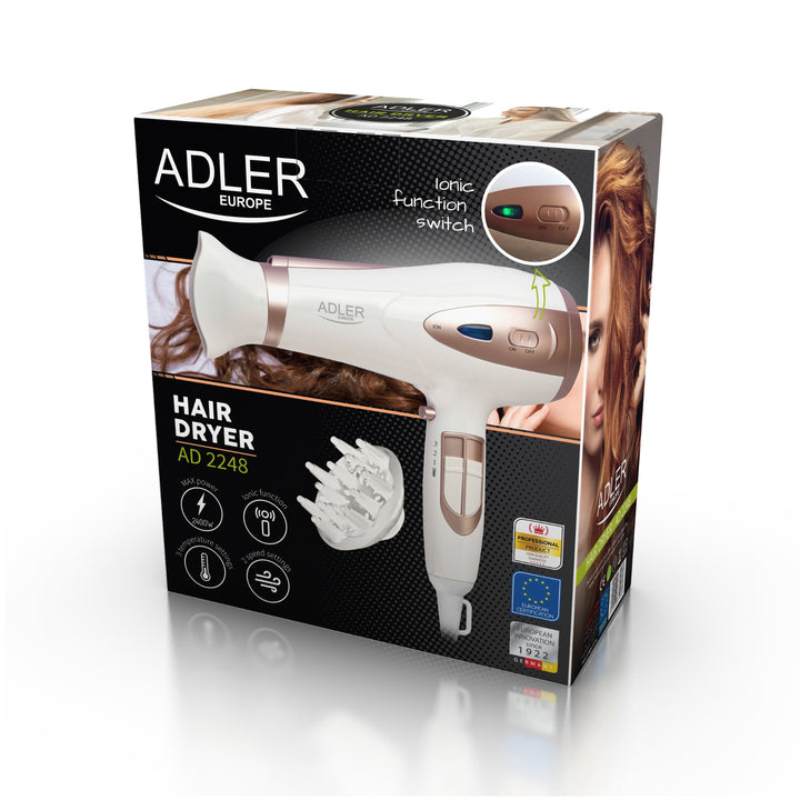 Adler AD 2248 Secador de cabelo com ionização por jato frio