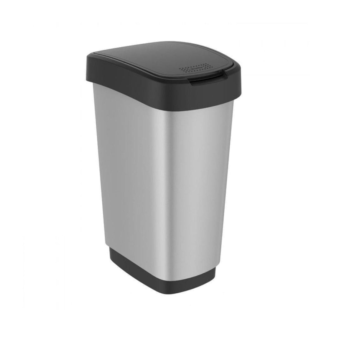 Lixeira 50L com tampa, plástico PP Rotho Twist