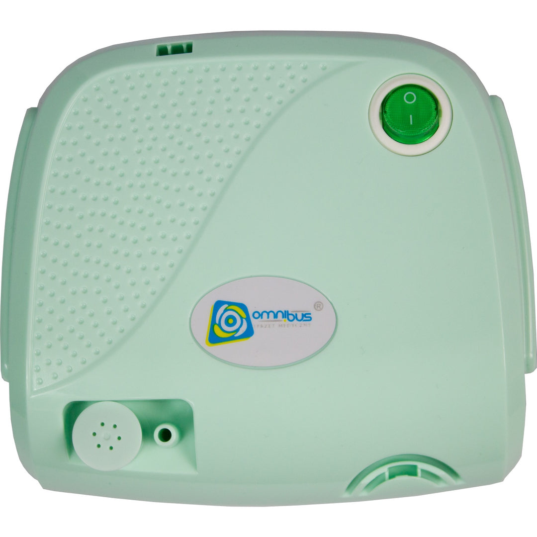 Inalador Omnibus, funcionamento contínuo, 2 máscaras, filtros de substituição, celadon, BR-CN116B
