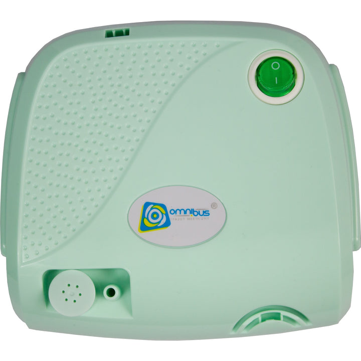 Inalador Omnibus, funcionamento contínuo, 2 máscaras, filtros de substituição, celadon, BR-CN116B