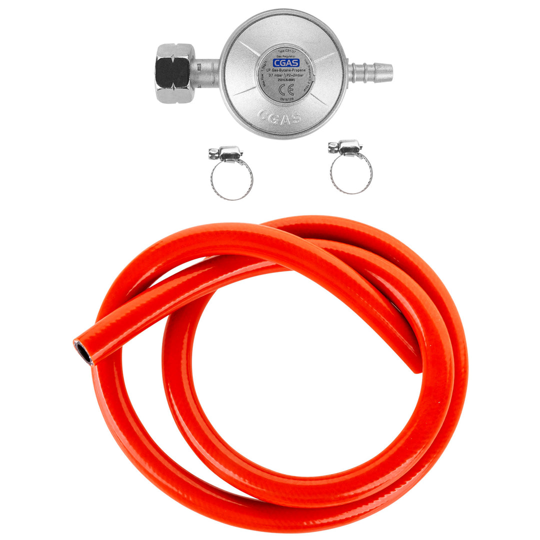 Reductor de gas para juego de bombonas de 11 kg con abrazaderas Tessa TSA0094