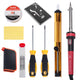 Kit de soldadura Maclean, 60W con conexión a tierra, estaño, colofonia, extractor, soporte, destornilladores, maletín, MCE390