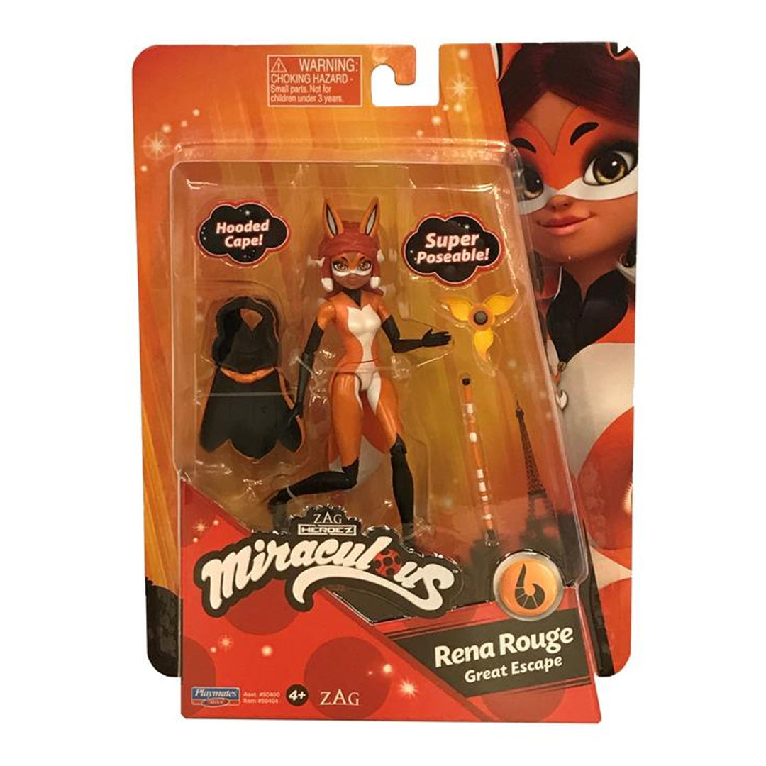 Figura da série milagrosa Rena Rouge com acessórios, figura da mini boneca milagrosa