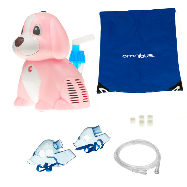 Inalador elétrico infantil modelo cachorrinho, perfeito para crianças, adequado para adultos, acessórios de inalação para crianças e adultos Omnibus BR-CN171