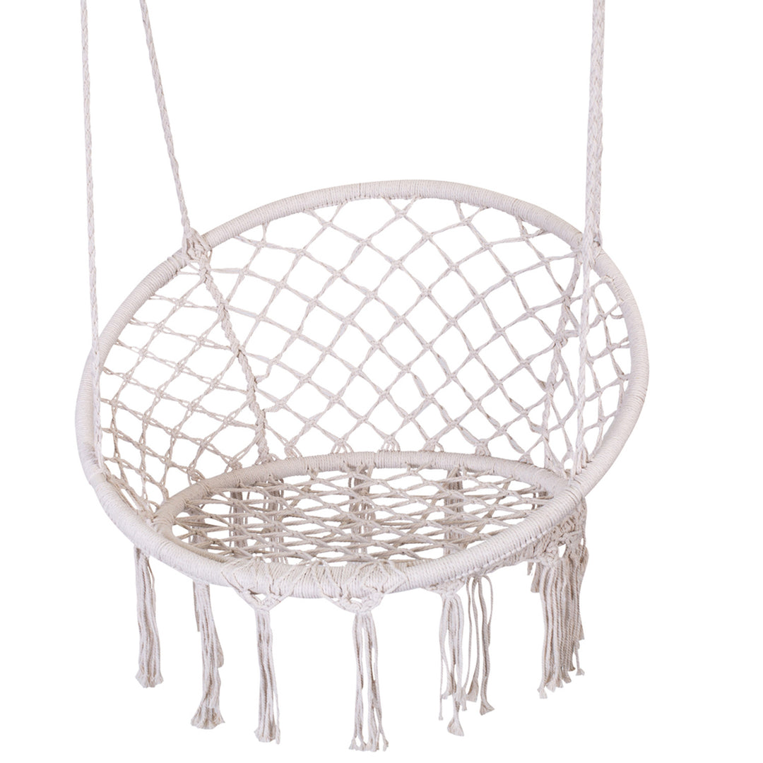 Cadeira de jardim suspensa branca Master Grill Party com rede JLH002