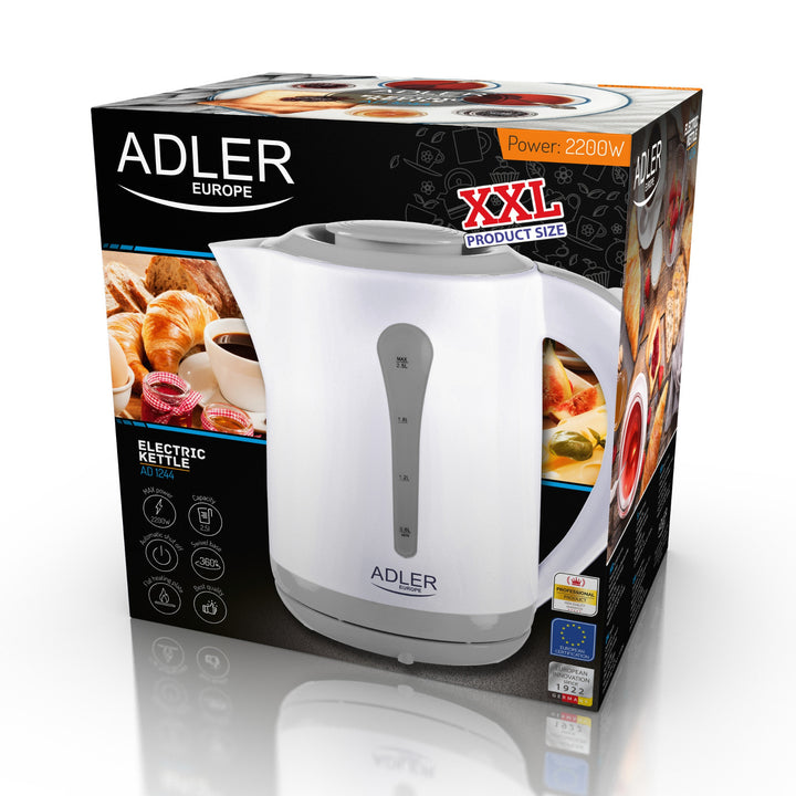 Hervidor eléctrico grande XXL 2,5L Adler AD 1244 potencia 2200W