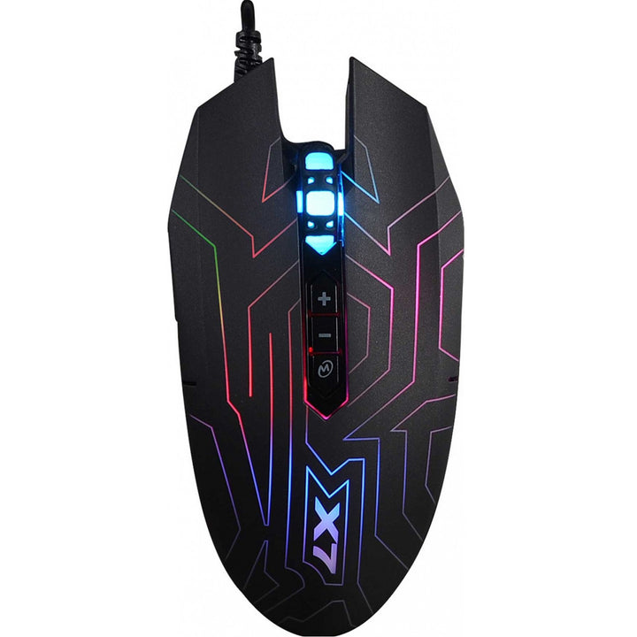 A4tech XGame X77 Maze Oscar Neon Gaming Mouse Iluminación de neón 2400 DPI