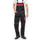 Macacão com bolsos multifuncionais calça de trabalho calça masculina Preto/Vermelho 280g/m² PRETO E VERMELHO Tamanho 54 (98-103)