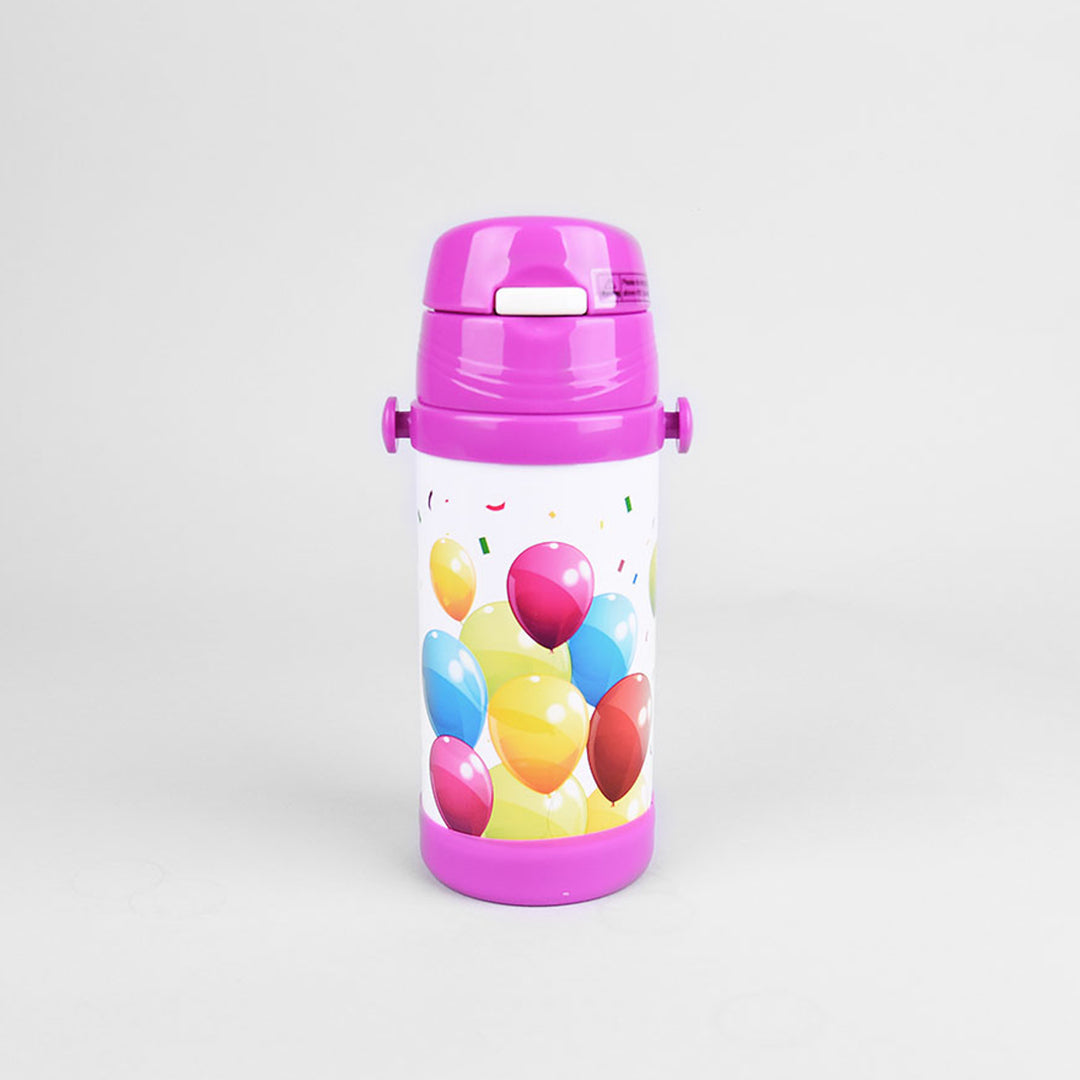 Taza térmica para niños de acero inoxidable de alta calidad con aislamiento al vacío (500 ml, rosa)