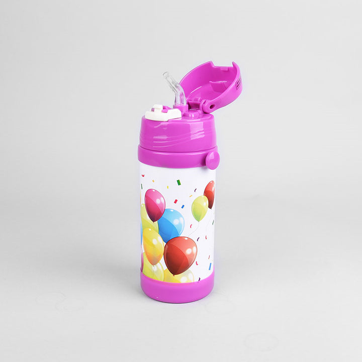 Taza térmica para niños de acero inoxidable de alta calidad con aislamiento al vacío (500 ml, rosa)