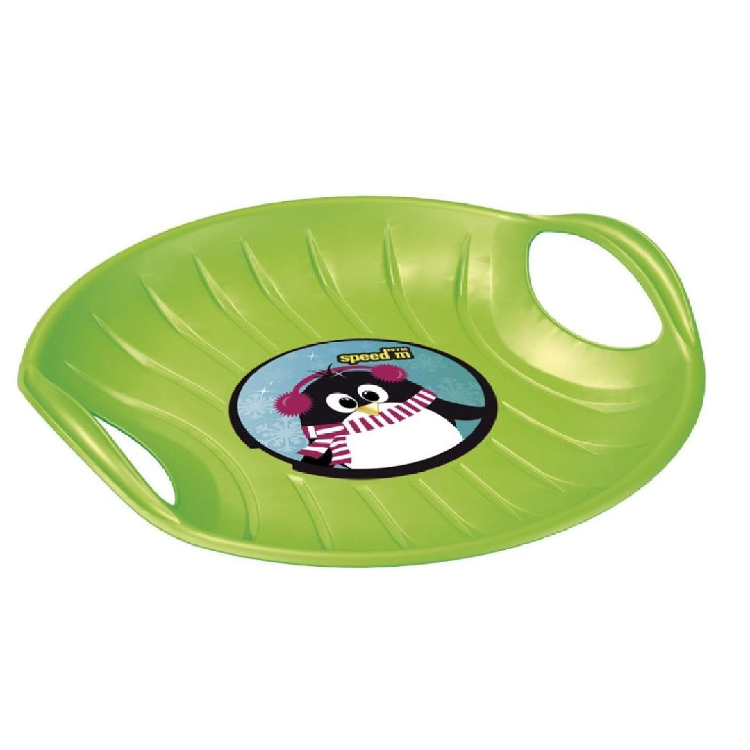 PROSPERPLAST ISTM-361C Trineo Redondo de Plástico Nieve Grande Super Spin Niños Adultos