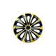 NRM Extra Strong 15" Calotas de roda Capas de roda - Conjunto completo de 4 peças - Preto/Dourado - 15" polegadas