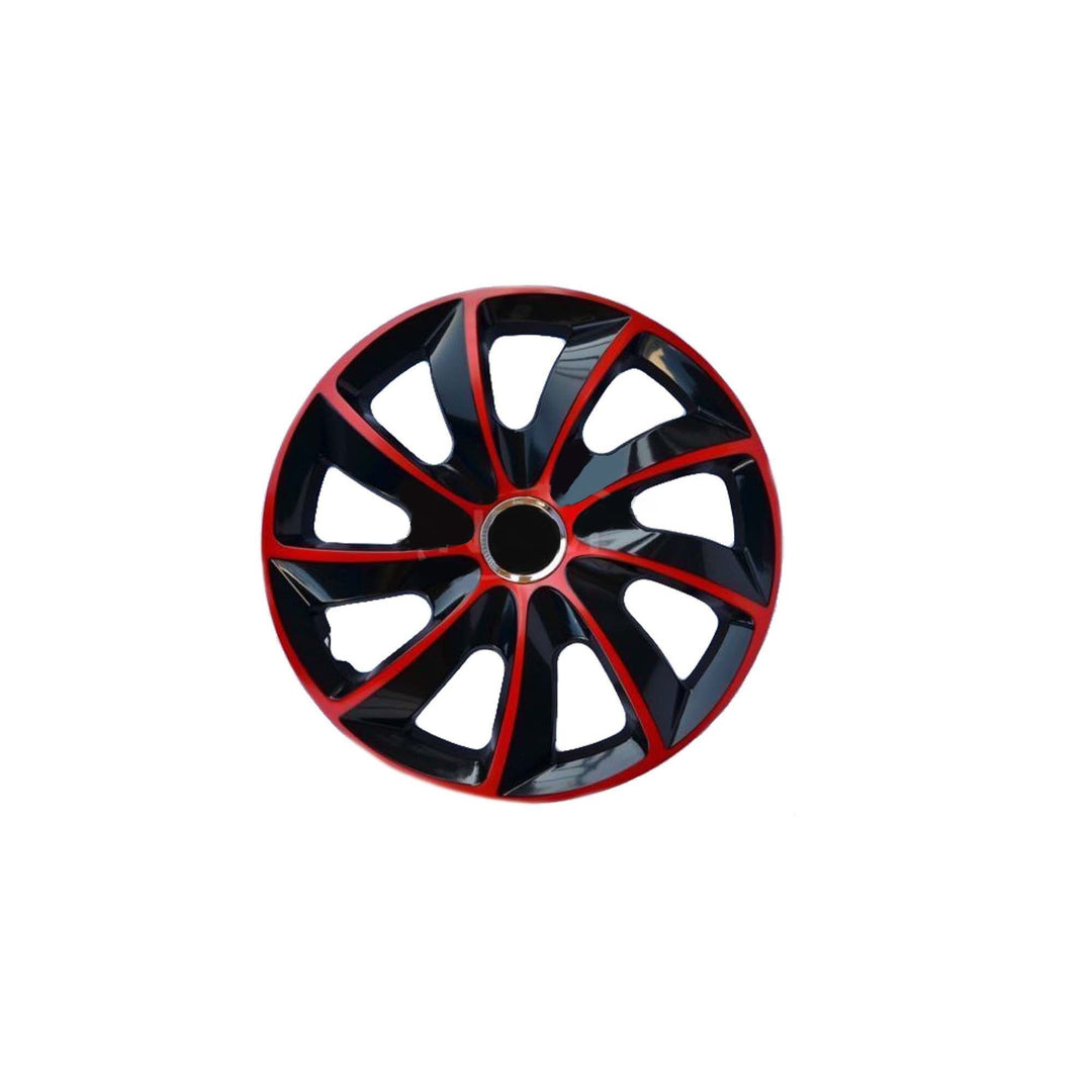 Guarnições das rodas Guarnições das rodas - Conjunto completo de 4 peças - NRM Stig Extra - Vermelho e Preto - 13" polegadas
