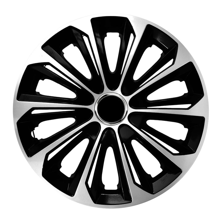 Tapones 14" NRM EXTRA FUERTE PLATA NEGRO plata y negro 4 uds.
