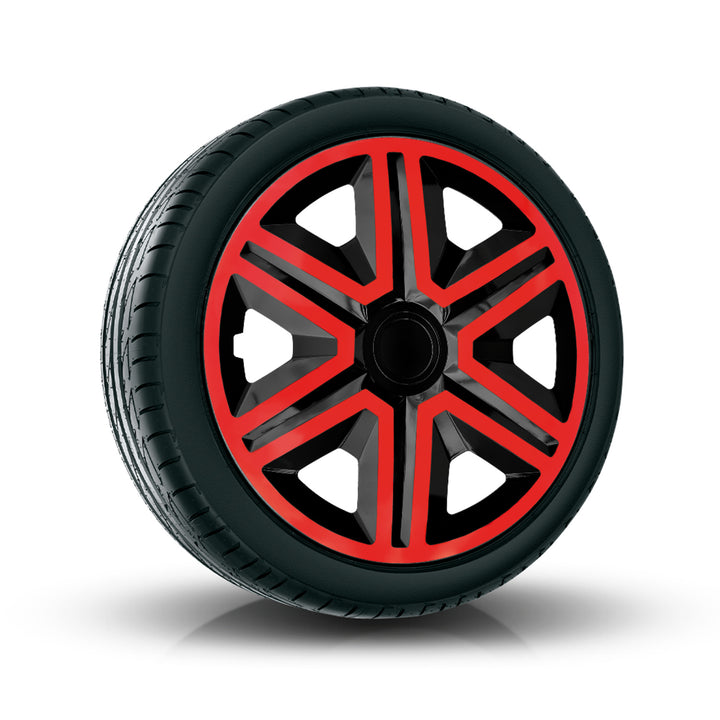 Tapones 14" NRM ACTION DOUBLECOLOR ROJO NEGRO 4 piezas