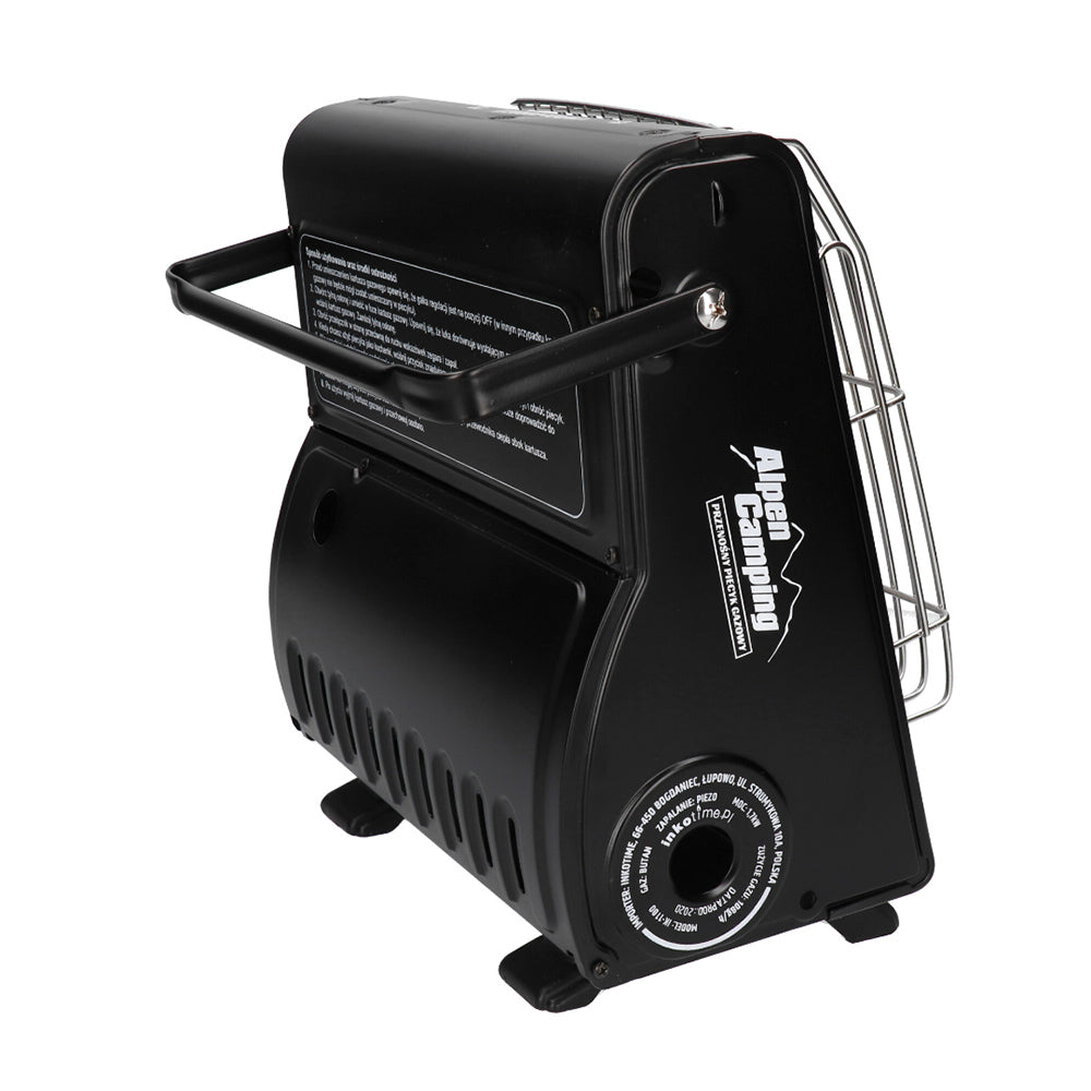 Fogão a gás portátil Alpen Camping, consumo de gás 124 g/h, ignição piezoelétrica, IK-1000 PRO, ISLÂNDIA