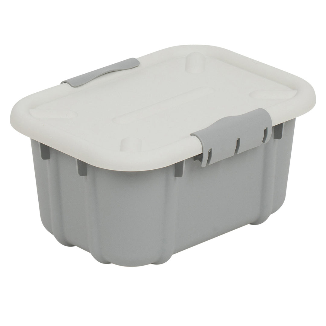 BranQ Velur 3.6L Contenedor de almacenamiento con tapa gris claro