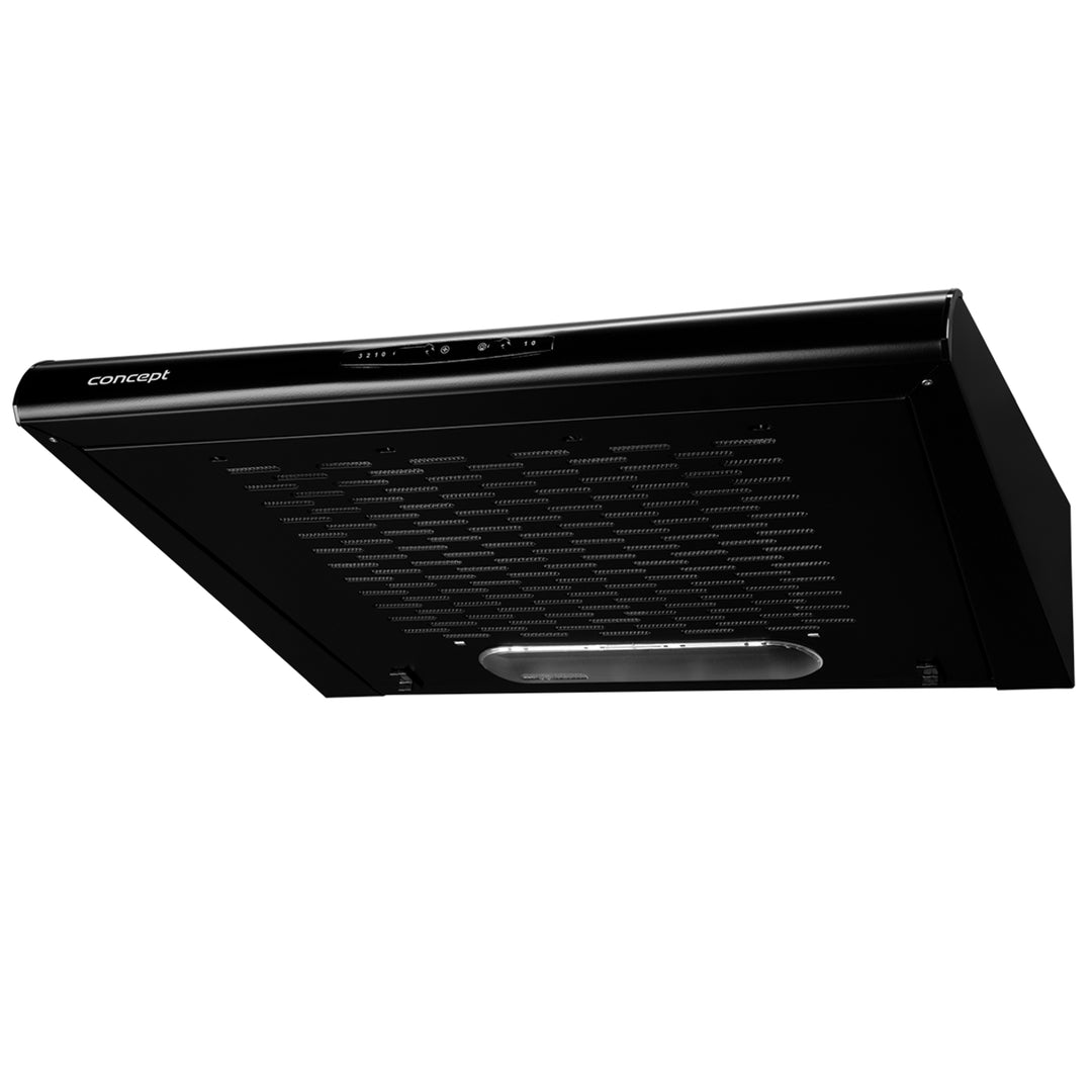 Campana extractora de 60 cm con iluminación y 3 niveles de potencia, campana de subestructura de 175 m3, función de extracción de aire/recirculación
