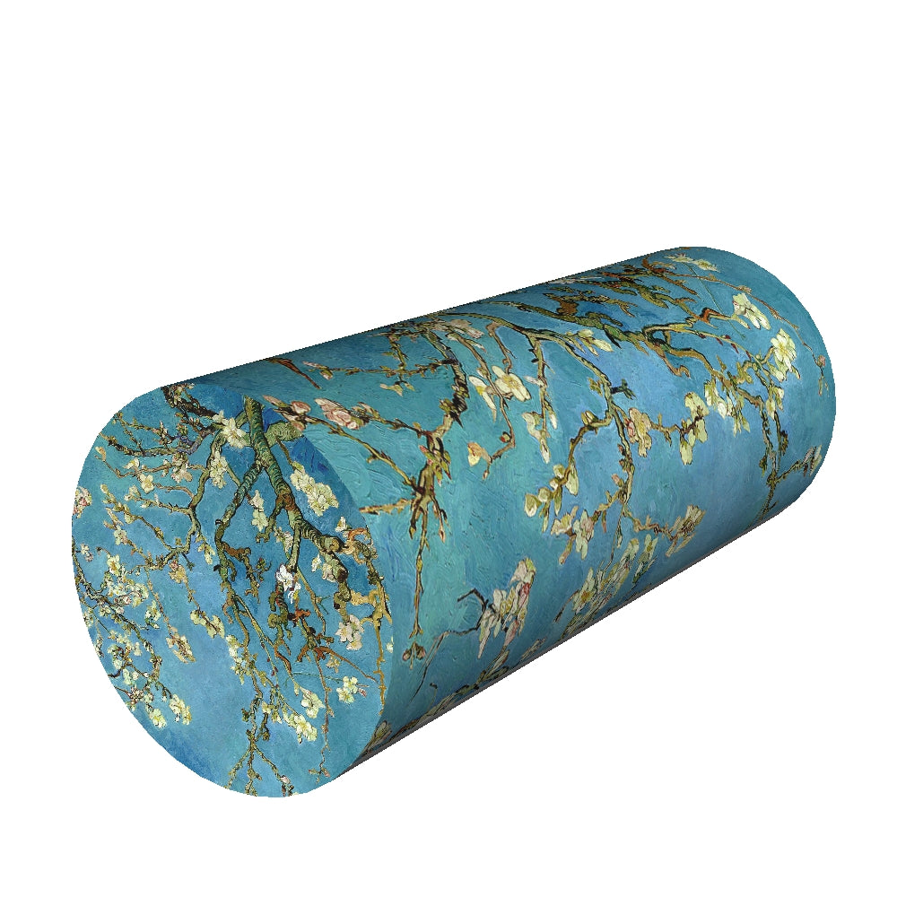 Almofada Cervical Rolo Lombar 40x15cm Almofada Termoativa em Rolo Almofada Amêndoa