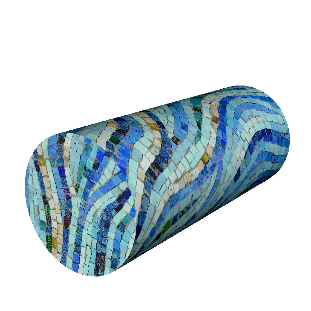 Travesseiro de rolo lombar cervical 40x15cm travesseiro de rolo de suporte termoativo travesseiro de rolo mozaico