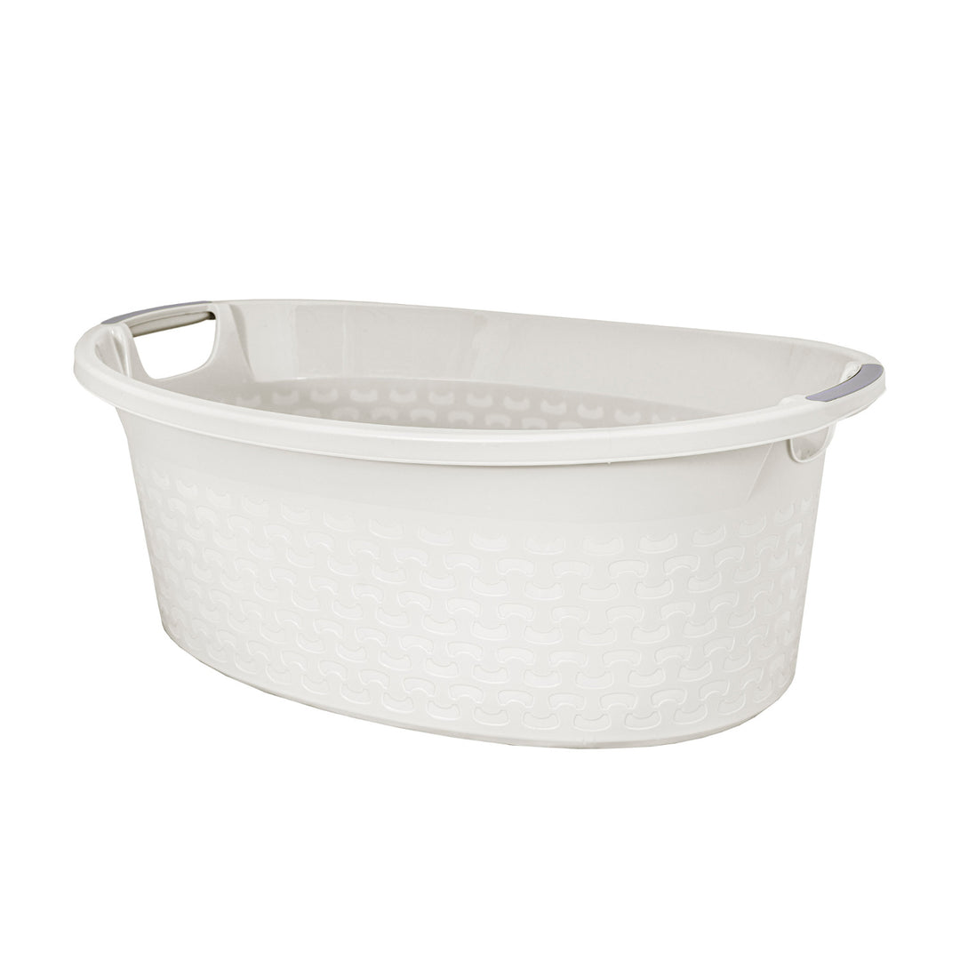 Cubeta con asas Branq Cotton 40L color blanco antiguo