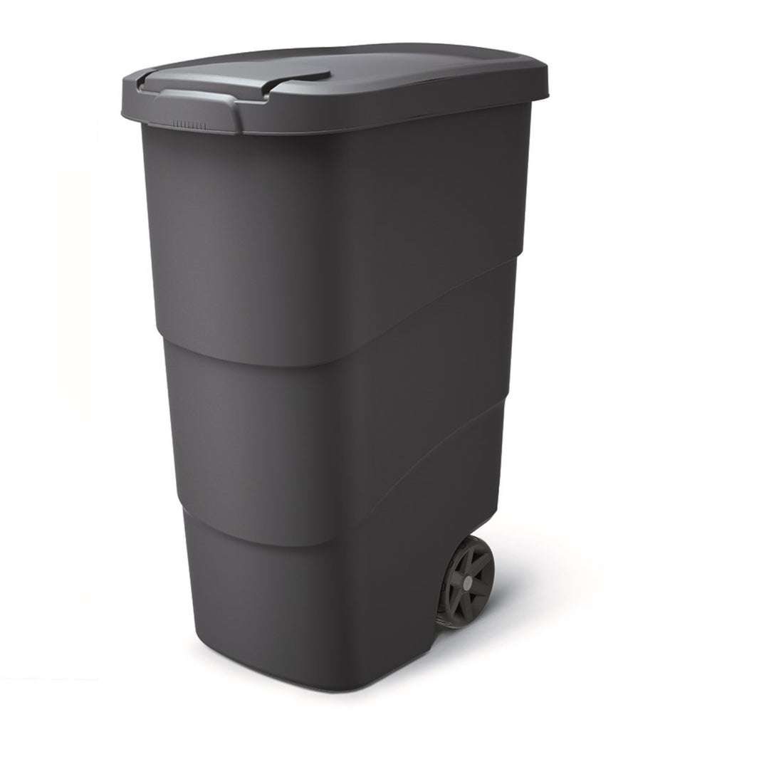 Cubo de basura con ruedas Prosperplast Wheeler NBWB95-S433 con una capacidad de 95 litros