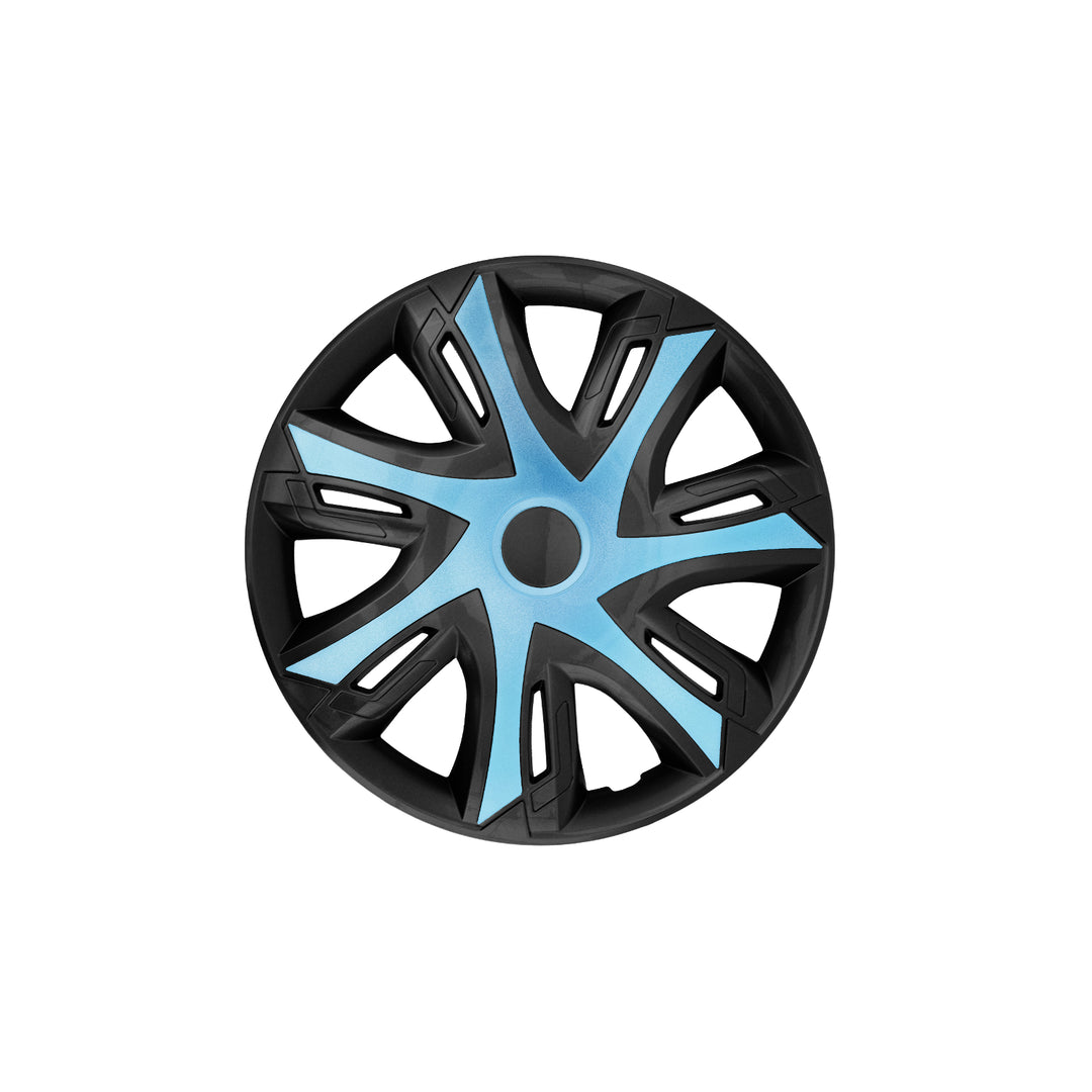 Juego de 4 tapones de llanta NRM, N-Power, 15", negro azul