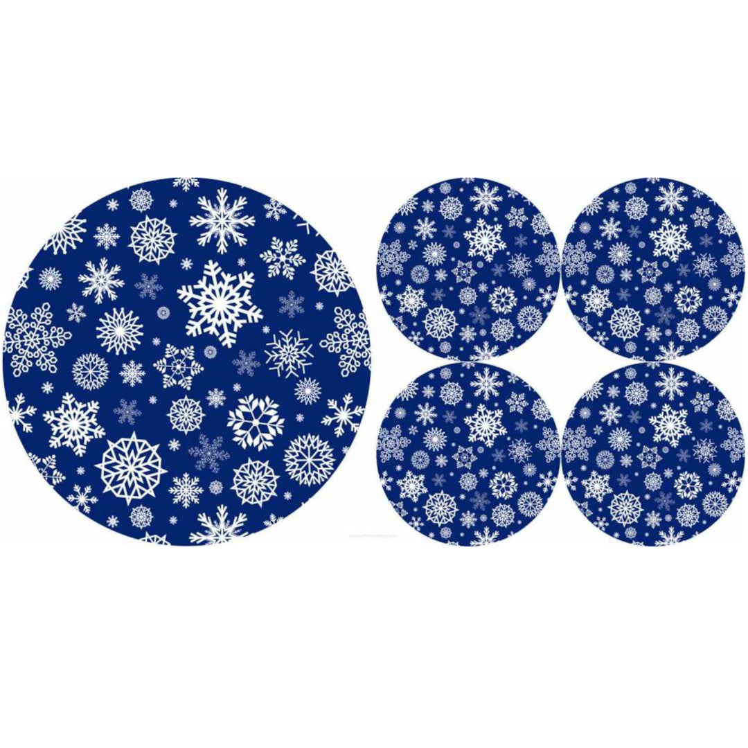 Conjunto de bases redondas de feltro 1 + 4 - SNOW