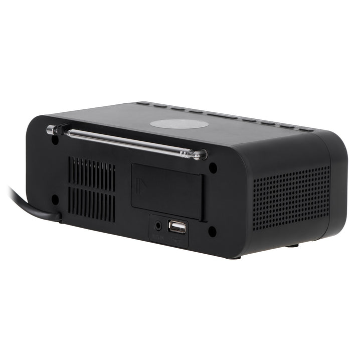 Rádio-despertador FM Adler AD 1192B com carregador sem fios e Bluetooth