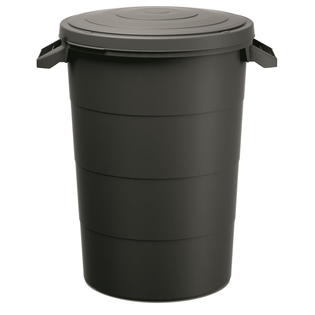 Cubo de basura Papelera Keden SMOOTH - negra reciclaje 80 litros