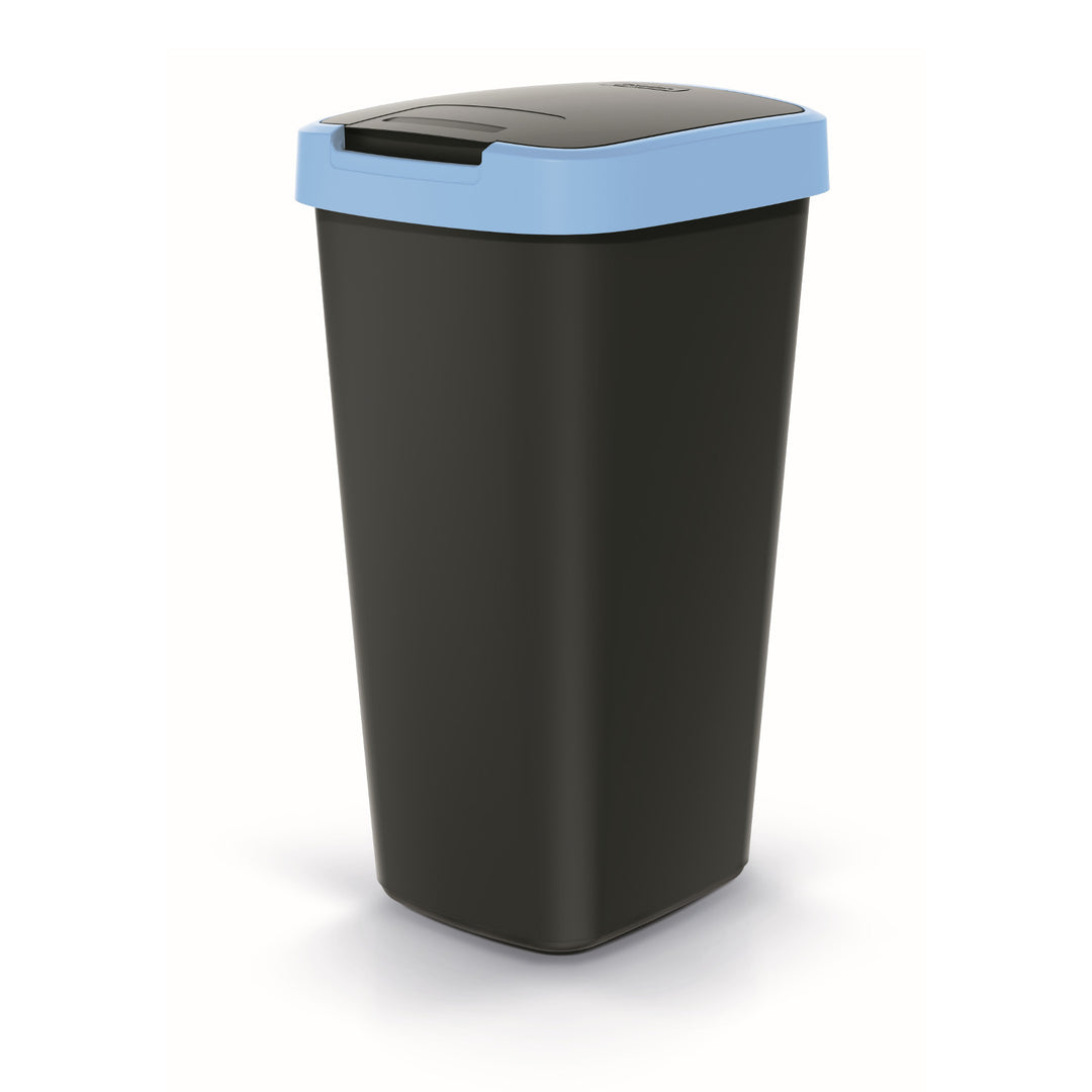 KEDEN COMPACTA Q Papelera de 25 litros NSAB25-2717C - negra con borde azul