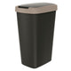 Lixeira Keden COMPACTA Q com tampa - marrom claro 45l