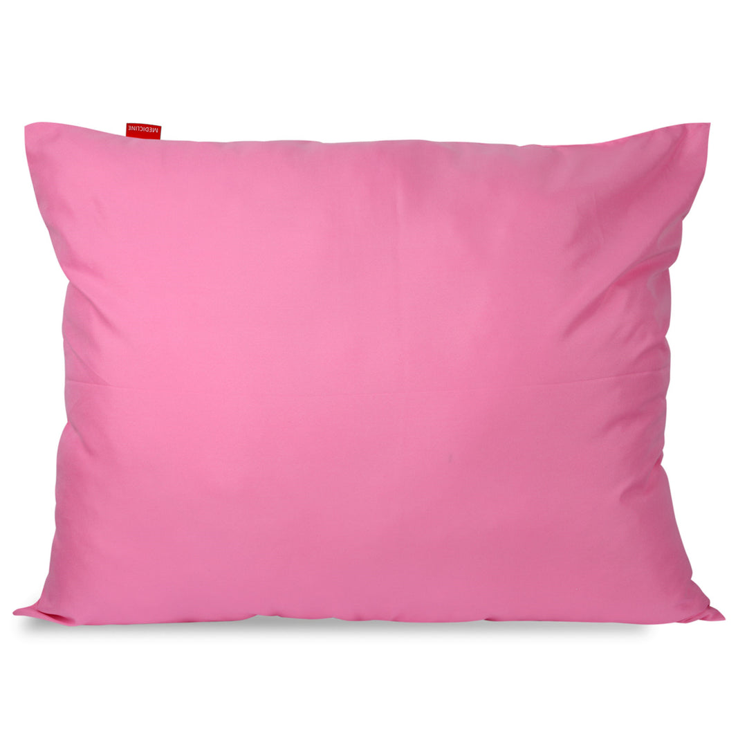 Almofada de microfibra Medicline com enchimento de silicone Peso: 60-80 g/m2 Hipoalergênico Lavável até 30 graus (80 x 80 cm, rosa)