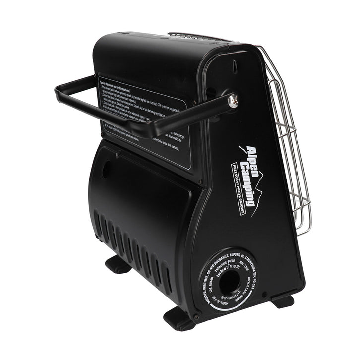 Aquecedor de campismo Alpen com consumo de gás de 124 g/h, ignição piezo, IK-1000 PRO, ISLÂNDIA + 4 cartuchos