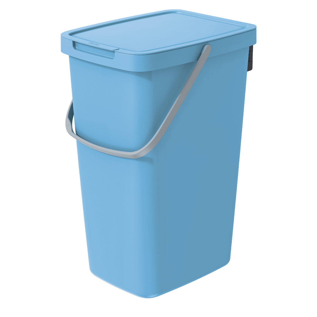 Cubo de basura 20l Keden Systema Q color azul claro