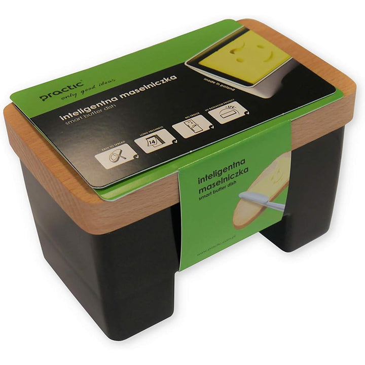 Prático sistema de manteiga inteligente com água, sem BPA, preto