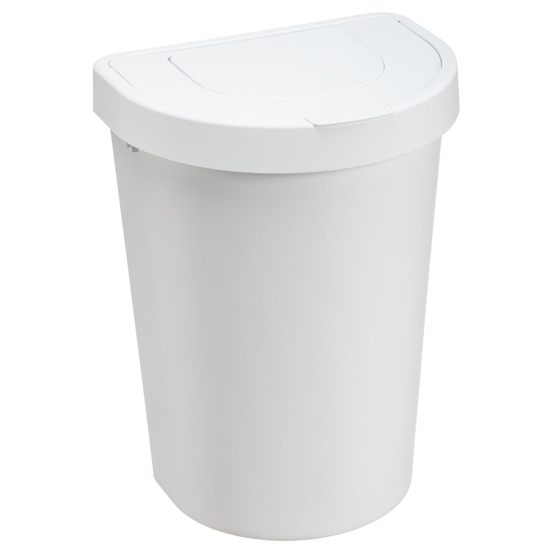 Plast Team Papelera Tapa Abatible, Blanca, 25 l, Seattle Swing