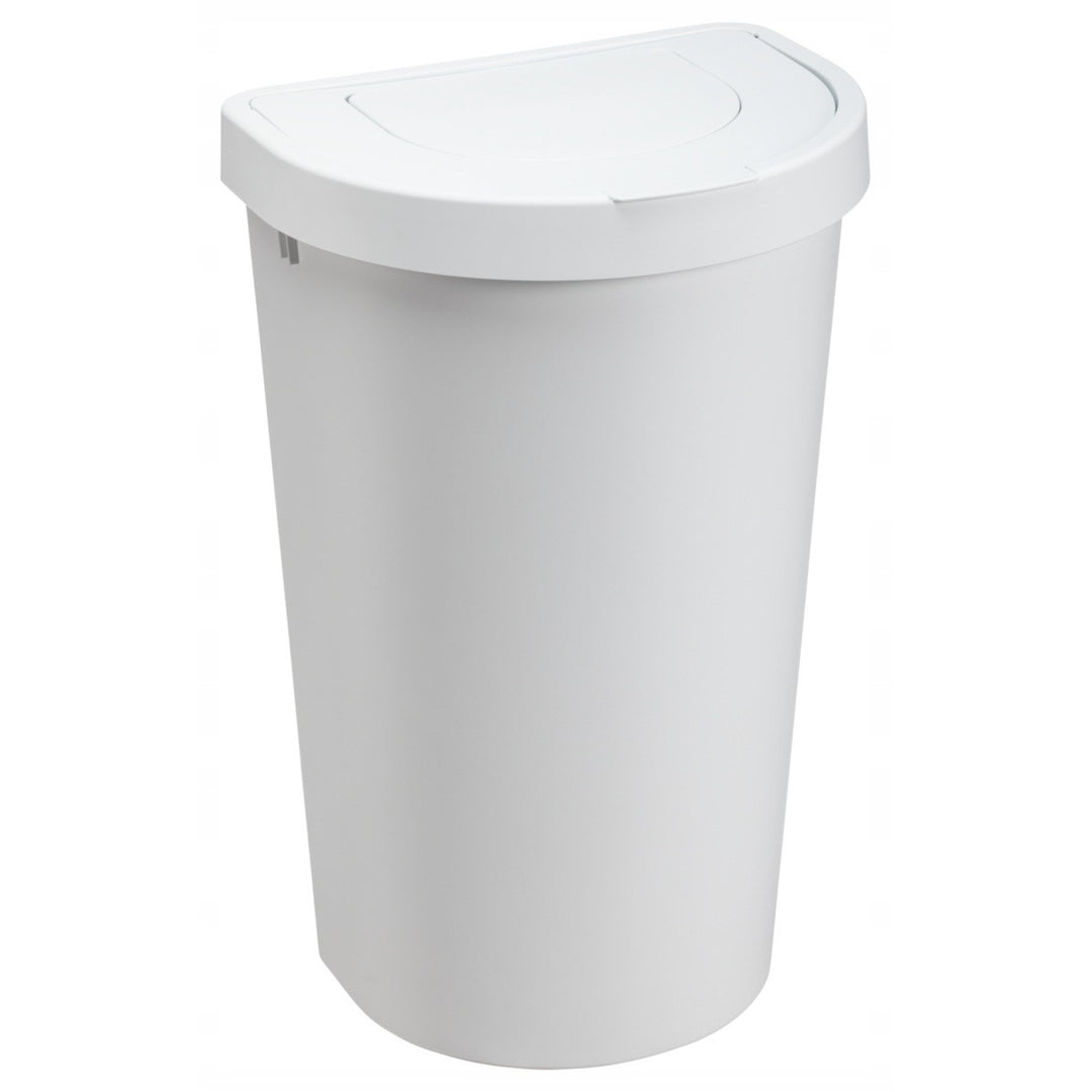 Plast Team Papelera Tapa Abatible, Blanca, 45 l, Seattle Swing