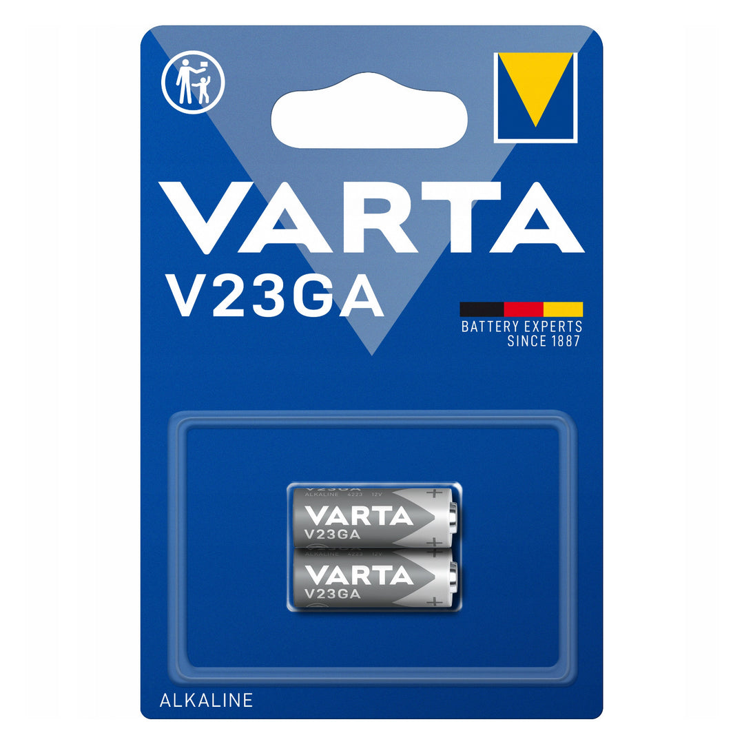 Pila alcalina de 12 V Barta V23GA 23A para mandos a distancia y alarmas - 2 unidades