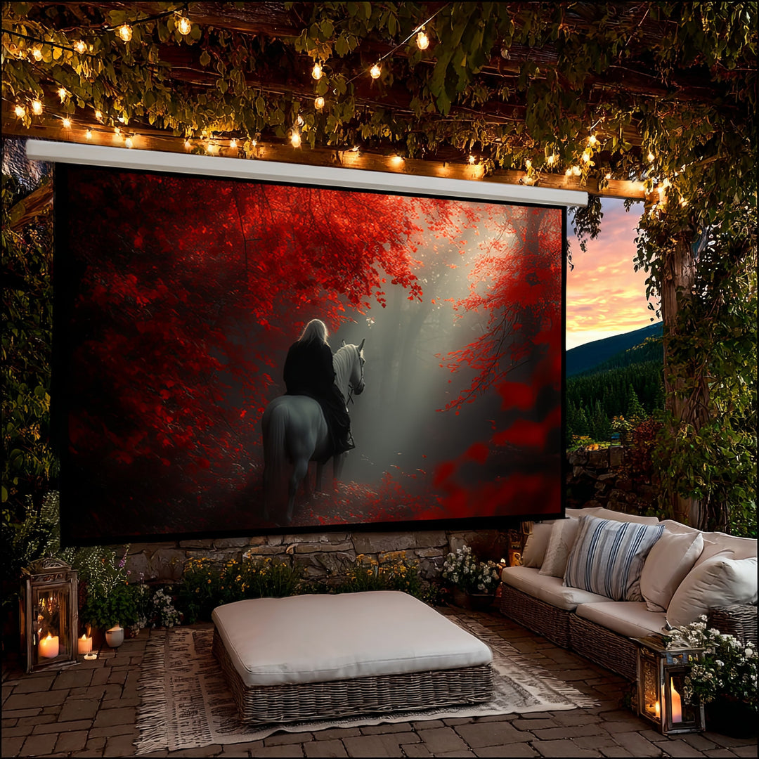 Maclean MC-593 Pantalla de proyección eléctrica motorizada de 135" 16:9 300x168 cm