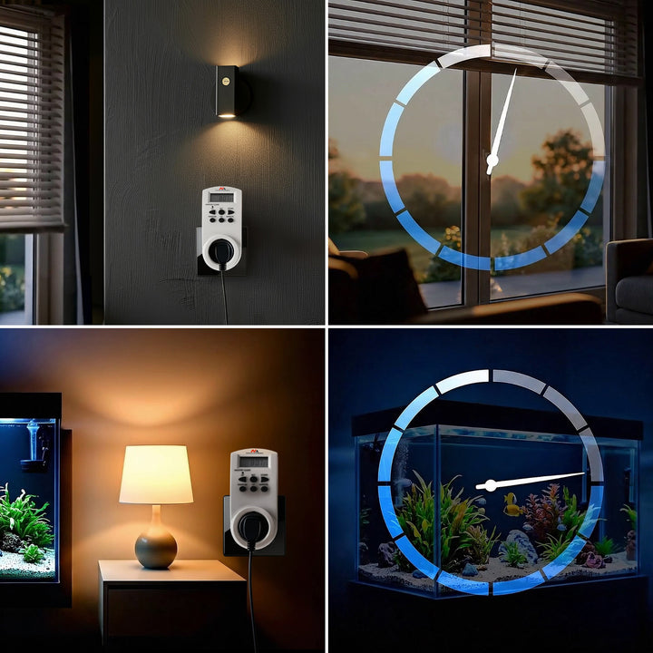 Temporizador semanal diário digital elétrico 220 - 240 V, 16A 160 programas Maclean MCE08