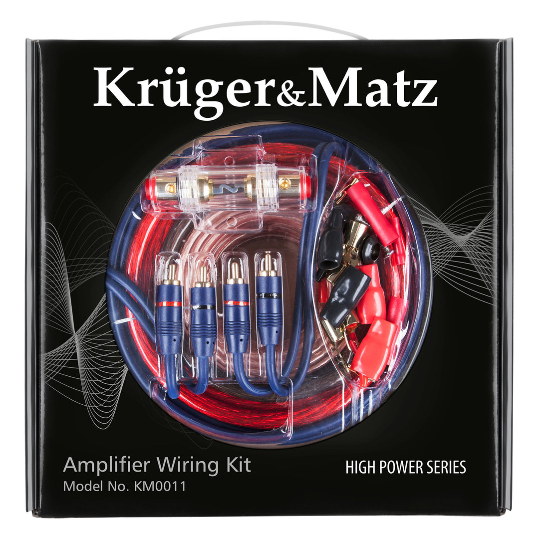 Juego de cables de amplificador + accesorios de montaje Kruger&Matz KM0011