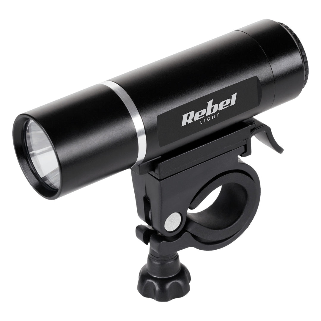 Conjunto de luzes de bicicleta URZ0015, 1x LED de 3 W frontal + 3x LED de 3 W traseiro, bateria Rebel