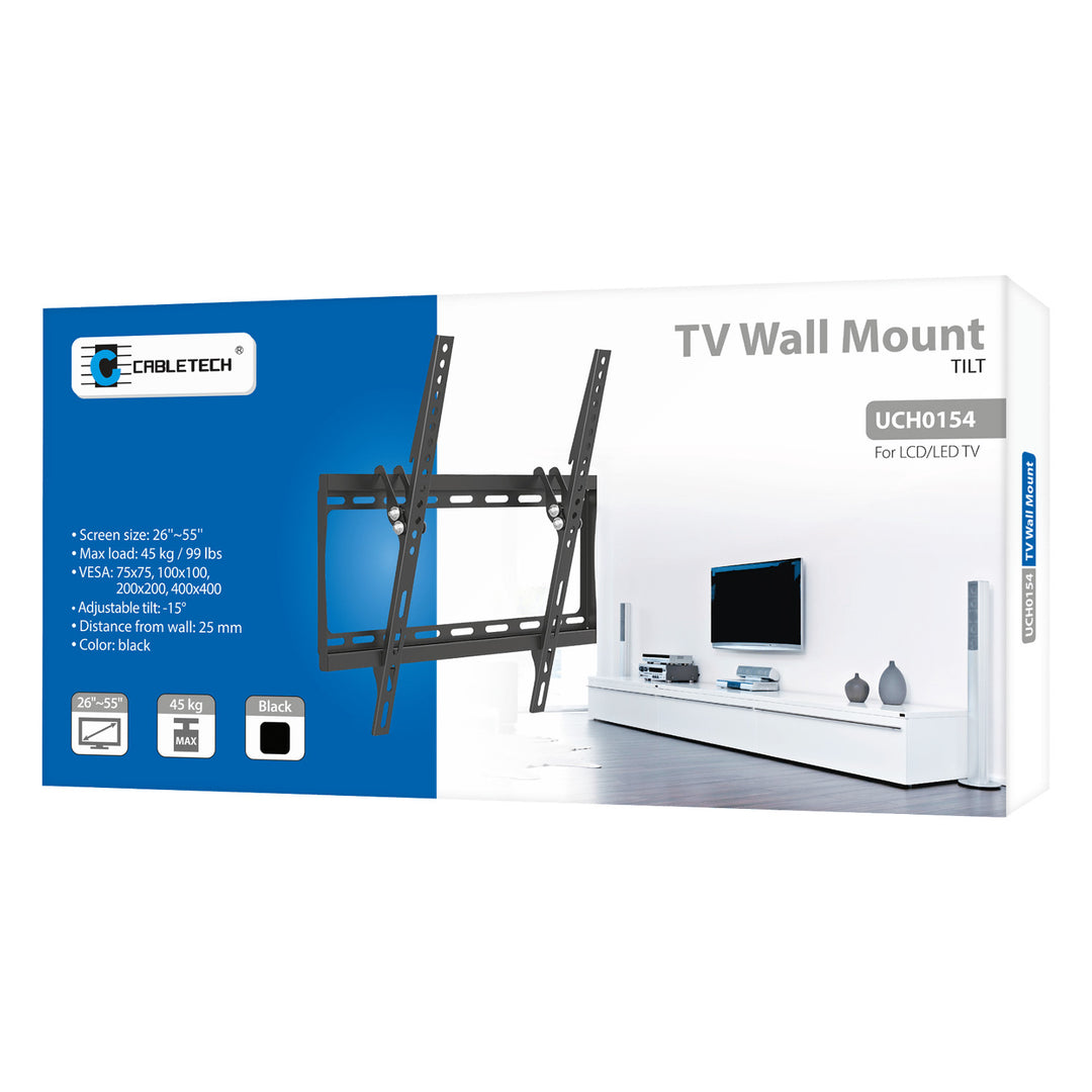 Soporte de pared para TV Cabletech de 32-55" negro