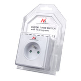 Temporizador digital programável Schuko 3600W máx. 156 programas Maclean Energy MCE30