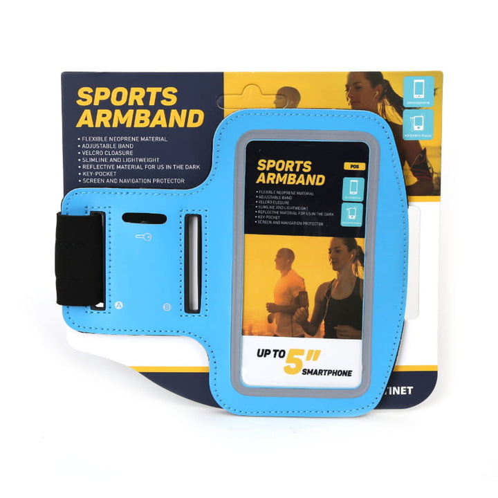 Funda para smartphone de 5'' con bandolera azul Platinet 42054