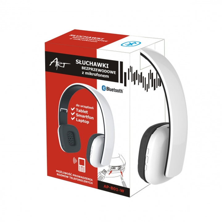 Auriculares Bluetooth AP-B01 con micrófono ART blanco