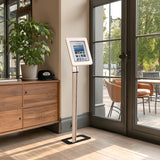 Maclean MC-645 Soporte de suelo para tablet iPad, Galaxy TAB, Goclever con sistema antirrobo